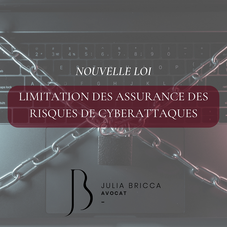 ❌NOUVELLE LOI ❌ LIMITATION DES ASSURANCES DES RISQUES DE CYBERATTAQUES